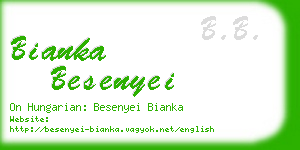 bianka besenyei business card